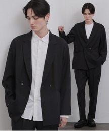tk.TAKEO KIKUCHI（ティーケータケオキクチ）の「【上下2点セット ジャケット&パンツ】ダブルセットアップ（セットアップ）」