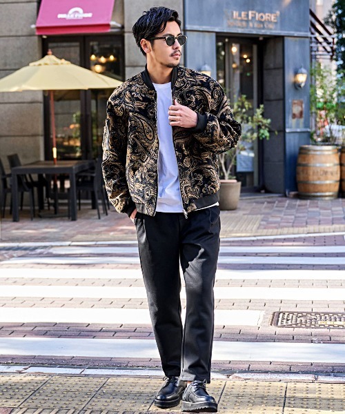 CavariA（キャバリア）の「『CavariA/キャバリア』ゴブランMA-1 JKT（MA-1・メンズ・ベージュ/ブラック・L/M）」の6枚目の写真