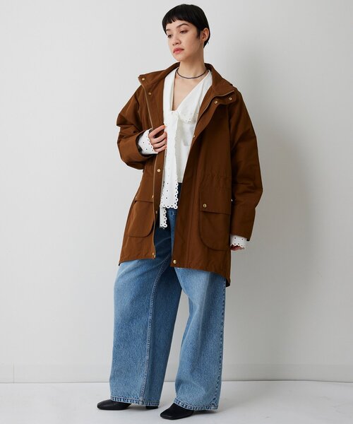 Whim Gazette（ウィムガゼット）の「ウェザーフードブルゾン（ブルゾン・レディース・ベージュ/ブラウン・FREE）」の10枚目の写真