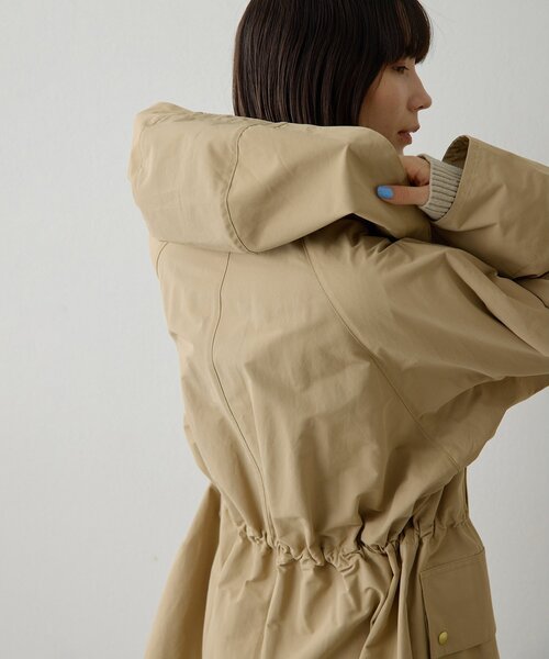 Whim Gazette（ウィムガゼット）の「ウェザーフードブルゾン（ブルゾン・レディース・ベージュ/ブラウン・FREE）」の14枚目の写真