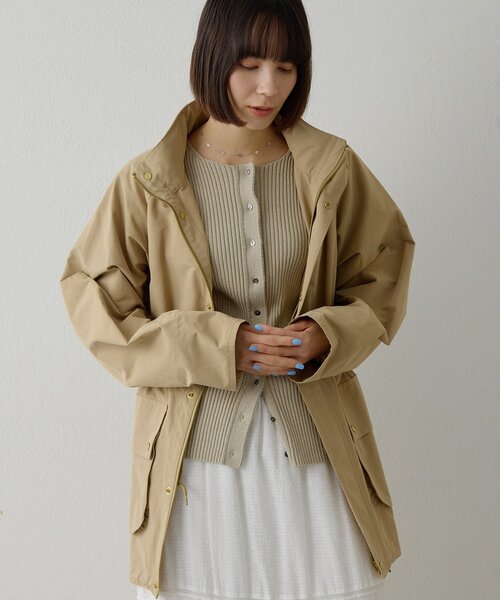 Whim Gazette（ウィムガゼット）の「ウェザーフードブルゾン（ブルゾン・レディース・ベージュ/ブラウン・FREE）」の16枚目の写真