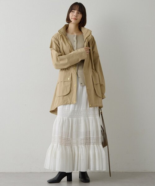 Whim Gazette（ウィムガゼット）の「ウェザーフードブルゾン（ブルゾン・レディース・ベージュ/ブラウン・FREE）」の18枚目の写真