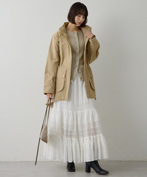 Whim Gazette（ウィムガゼット）の「ウェザーフードブルゾン（ブルゾン・レディース・ベージュ/ブラウン・FREE）」の17枚目の写真