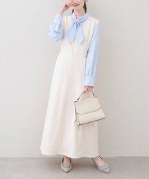 natural couture | ストレッチタック入りジャンスカ(ワンピース)