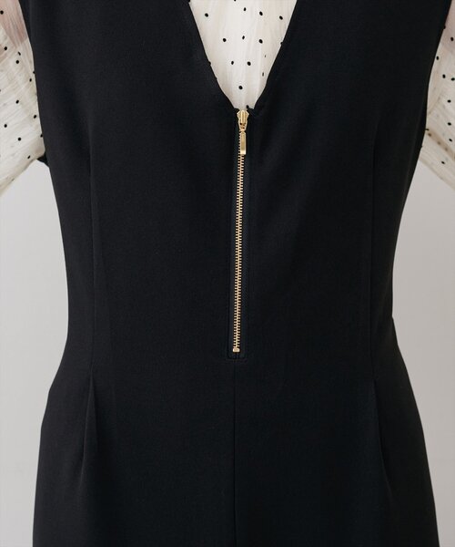 natural couture(ナチュラルクチュール)の「ストレッチタック入りジャンスカ(ワンピース・レディース・オフホワイト/ブラック/ネイビー・FREE)」の18枚目の写真