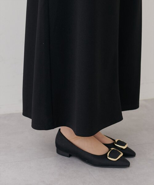 natural couture(ナチュラルクチュール)の「ストレッチタック入りジャンスカ(ワンピース・レディース・オフホワイト/ブラック/ネイビー・FREE)」の19枚目の写真