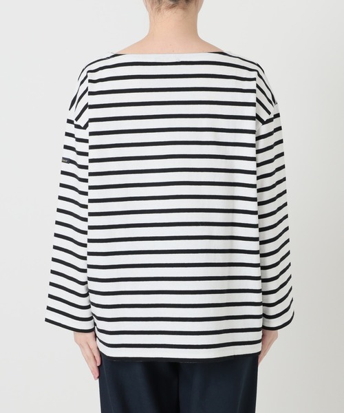 La TOTALITE（ラトータリテ）の「【洗える】LE MINOR/ルミノア 別注ボーダープルオーバー（Tシャツ/カットソー・レディース・ブラック/パープル/サックスブルー/ピンク・FREE）」の7枚目の写真