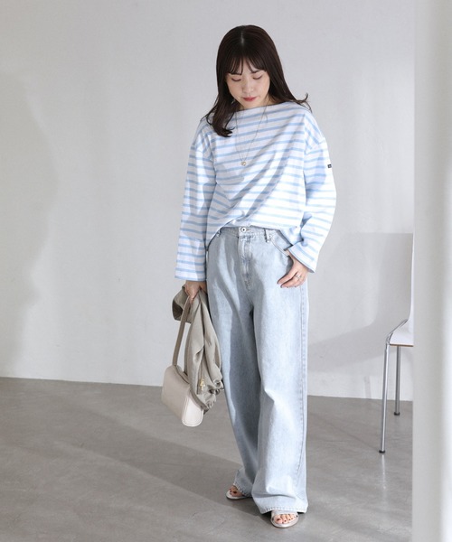 洗える】LE MINOR/ルミノア 別注ボーダープルオーバー（Tシャツ
