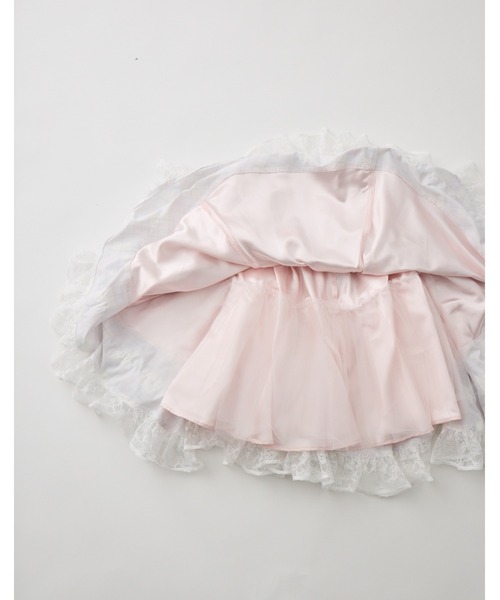 mellfy memory(メルフィーメモリー)の「Sweet check love lace skirt(スカート・レディース・ピンク・Sサイズ/mini/Sサイズ/long/Mサイズ/mini/Mサイズ/long)」の7枚目の写真
