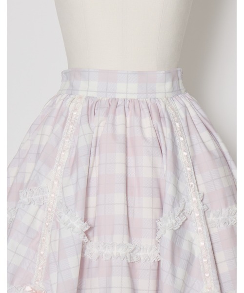 mellfy memory(メルフィーメモリー)の「Sweet check love lace skirt(スカート・レディース・ピンク・Sサイズ/mini/Sサイズ/long/Mサイズ/mini/Mサイズ/long)」の16枚目の写真