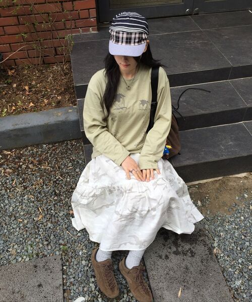 TYPESERVICE（タイプサービス）の「Cry Eyes Ruched Stripe Top [Green]（Tシャツ/カットソー・レディース・その他・FREE）」の6枚目の写真