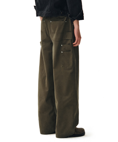 DECET(デケト)の「Painter Wide Pants DCPT070Olive(その他パンツ・メンズ・その他・26/30/28/34/32)」の4枚目の写真
