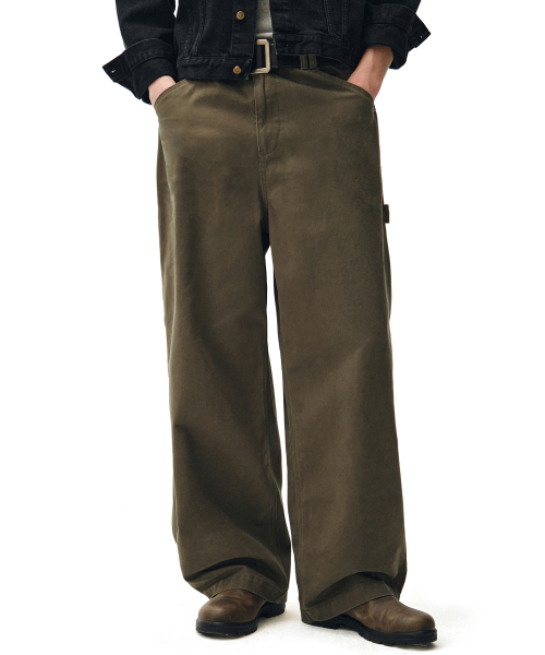 DECET(デケト)の「Painter Wide Pants DCPT070Olive(その他パンツ・メンズ・その他・26/30/28/34/32)」の7枚目の写真