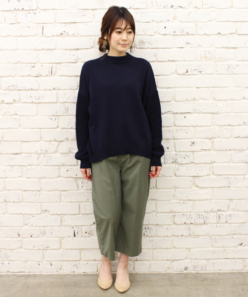 CIAOPANIC（チャオパニック）の「【Ciaopanic】ビッグスリーブニットプルオーバー（ニット/セーター・レディース・ホワイト/ネイビー/オレンジ・FREE）」の11枚目の写真