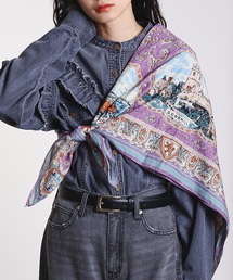 BINDU（ビンドゥー）の「(BINDU)Cotton Voile Wight Map Scarf（バンダナ/スカーフ）」