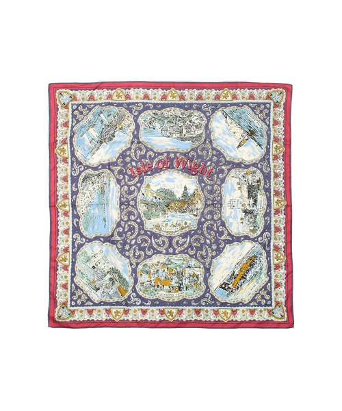 BINDU（ビンドゥー）の「(BINDU)Cotton Voile Wight Map Scarf（バンダナ/スカーフ・レディース・ネイビー/ライトパープル・ONE SIZE）」の11枚目の写真