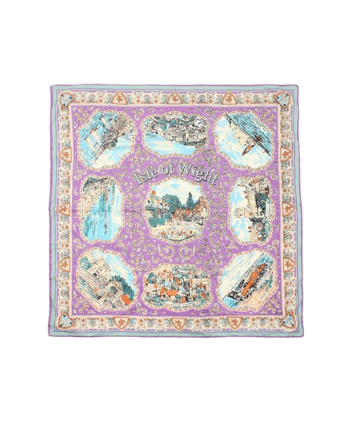 BINDU（ビンドゥー）の「(BINDU)Cotton Voile Wight Map Scarf（バンダナ/スカーフ・レディース・ネイビー/ライトパープル・ONE SIZE）」の13枚目の写真