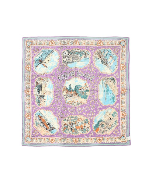 BINDU（ビンドゥー）の「(BINDU)Cotton Voile Wight Map Scarf（バンダナ/スカーフ・レディース・ネイビー/ライトパープル・ONE SIZE）」の14枚目の写真