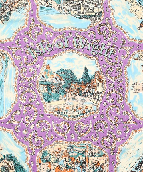BINDU（ビンドゥー）の「(BINDU)Cotton Voile Wight Map Scarf（バンダナ/スカーフ・レディース・ネイビー/ライトパープル・ONE SIZE）」の15枚目の写真