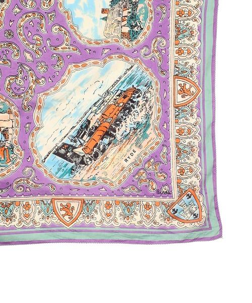 BINDU（ビンドゥー）の「(BINDU)Cotton Voile Wight Map Scarf（バンダナ/スカーフ・レディース・ネイビー/ライトパープル・ONE SIZE）」の17枚目の写真