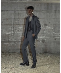 JOHN LAWRENCE SULLIVAN（ジョンローレンスサリバン）の「JOHN LAWRENCE SULLIVAN WOOL DOBBY SIDE STRAP TROUSERS (2A003-0126-08)（その他アウター）」