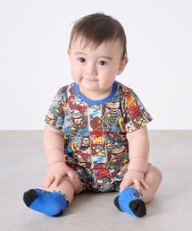 XLARGE KIDS | コミックファニーゴリラ ショートオール(ロンパース)