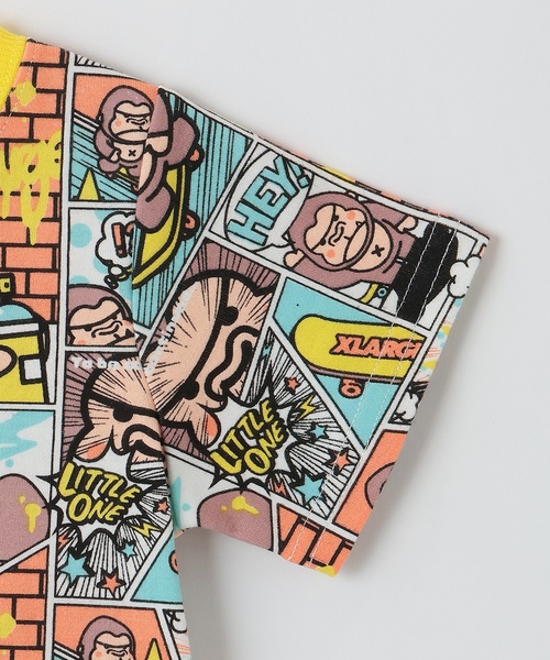 XLARGE KIDS（エクストララージキッズ）の「コミックファニーゴリラ ショートオール（ロンパース・キッズ・ブルー/レモンイエロー・80ｃｍ/70cm）」の5枚目の写真