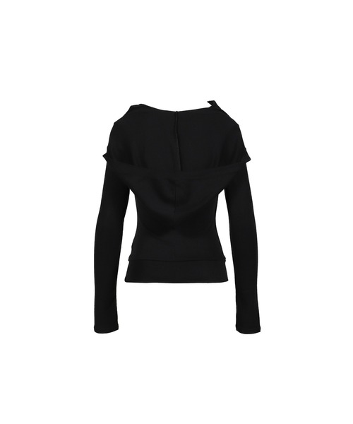 BOHEMSEO(ボヘミアンソウル)の「SOFT COWL HOOD T(Tシャツ/カットソー・レディース・グレー/ブラック・OS)」の10枚目の写真