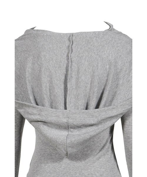 BOHEMSEO(ボヘミアンソウル)の「SOFT COWL HOOD T(Tシャツ/カットソー・レディース・グレー/ブラック・OS)」の9枚目の写真