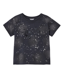 Spray Print Raglan Top [Charcoal]