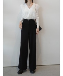 amel（エイメル）の「フリースラインドタックパンツ/ブラック（その他パンツ）」