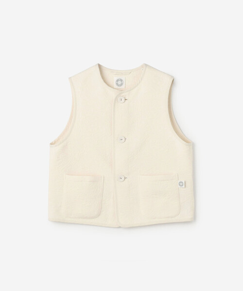 ORCIVAL（オーシバル）の「ORCIVAL | コットンポリジャカード トリミングベスト WOMEN（ベスト・レディース・ブラック/オフホワイト・1）」の3枚目の写真