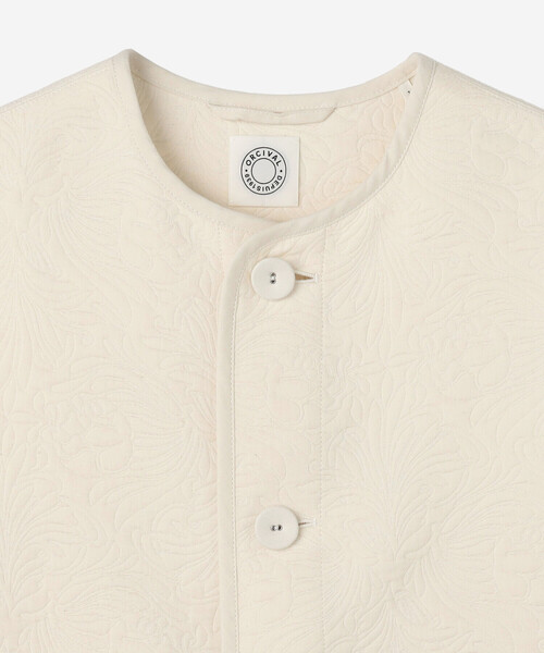 ORCIVAL（オーシバル）の「ORCIVAL | コットンポリジャカード トリミングベスト WOMEN（ベスト・レディース・ブラック/オフホワイト・1）」の5枚目の写真