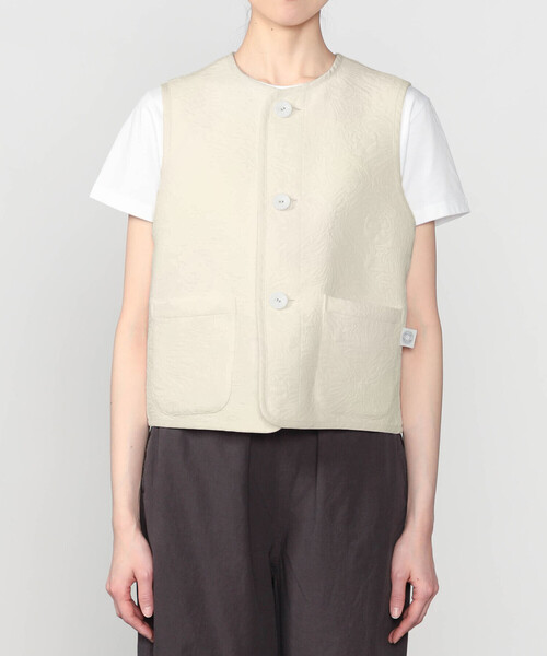 ORCIVAL（オーシバル）の「ORCIVAL | コットンポリジャカード トリミングベスト WOMEN（ベスト・レディース・ブラック/オフホワイト・1）」の12枚目の写真
