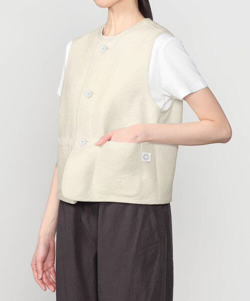 ORCIVAL（オーシバル）の「ORCIVAL | コットンポリジャカード トリミングベスト WOMEN（ベスト・レディース・ブラック/オフホワイト・1）」の15枚目の写真