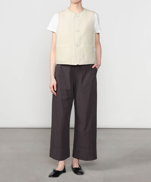 ORCIVAL（オーシバル）の「ORCIVAL | コットンポリジャカード トリミングベスト WOMEN（ベスト・レディース・ブラック/オフホワイト・1）」の16枚目の写真