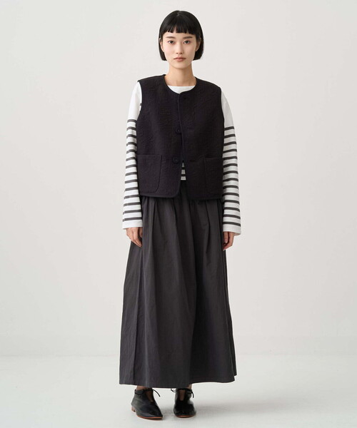 ORCIVAL（オーシバル）の「ORCIVAL | コットンポリジャカード トリミングベスト WOMEN（ベスト・レディース・ブラック/オフホワイト・1）」の17枚目の写真