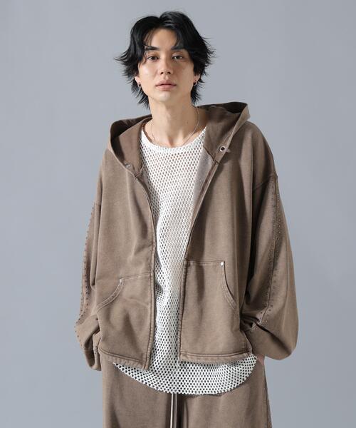 DANKE SCHON（ダンケシェーン）の「【WEB&DEPOT限定】DankeSchon/ダンケシェーン/STUDS SWEAT ZIP HOODIE（パーカー・レディース・ブラック/ブラウン・S/M/L）」の2枚目の写真