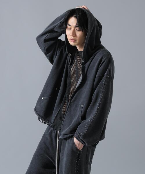 DANKE SCHON（ダンケシェーン）の「【WEB&DEPOT限定】DankeSchon/ダンケシェーン/STUDS SWEAT ZIP HOODIE（パーカー・レディース・ブラック/ブラウン・S/M/L）」の4枚目の写真