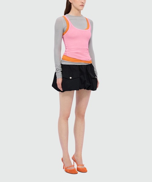 MSGM（エムエスジーエム）の「タフタ バルーンミニスカート（スカート・レディース・ブラック・42/40）」の8枚目の写真