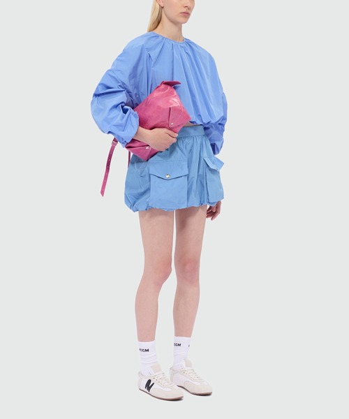 MSGM（エムエスジーエム）の「タフタ バルーンミニスカート（スカート・レディース・ブラック・42/40）」の2枚目の写真