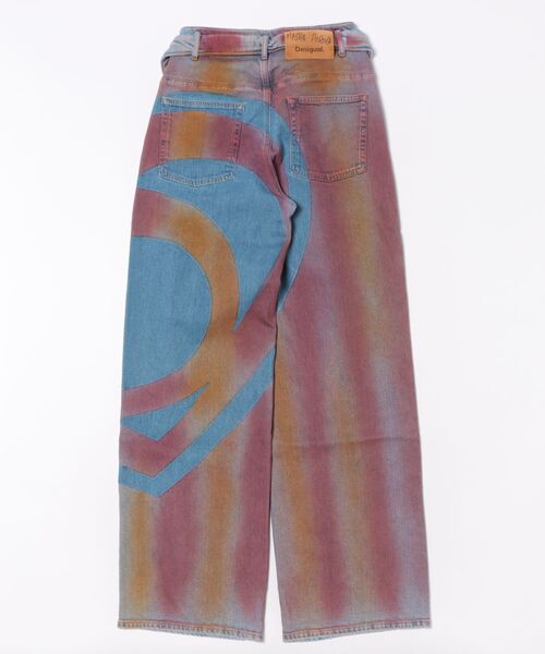 Desigual(デシグアル)の「【Desigual×MASHA POPOVA】レイヤードウエスト グラデーションワイドデニムパンツ(デニムパンツ・レディース・イエロー・S/M/L/XS)」の6枚目の写真
