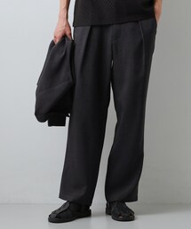 THE SHOP TK  | 【LINO FINE】リネンライク　ワイドイージーパンツ  UVカット　イージーケア　吸水速乾　洗濯機OK(その他パンツ)