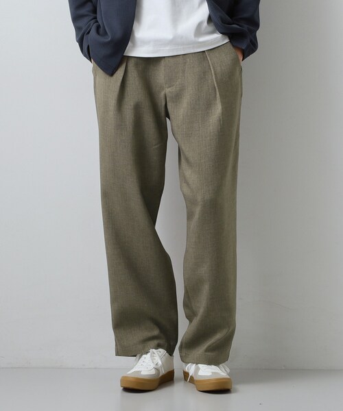 THE SHOP TK （ザ ショップ ティーケー ）の「【LINO FINE】リネンライク　ワイドイージーパンツ  UVカット　イージーケア　吸水速乾　洗濯機OK（その他パンツ・メンズ・チャコールグレー/キャメル/ブルー系その他・02/03/04）」の8枚目の写真
