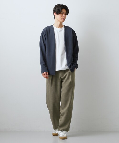 THE SHOP TK （ザ ショップ ティーケー ）の「【LINO FINE】リネンライク　ワイドイージーパンツ  UVカット　イージーケア　吸水速乾　洗濯機OK（その他パンツ・メンズ・チャコールグレー/キャメル/ブルー系その他・02/03/04）」の10枚目の写真