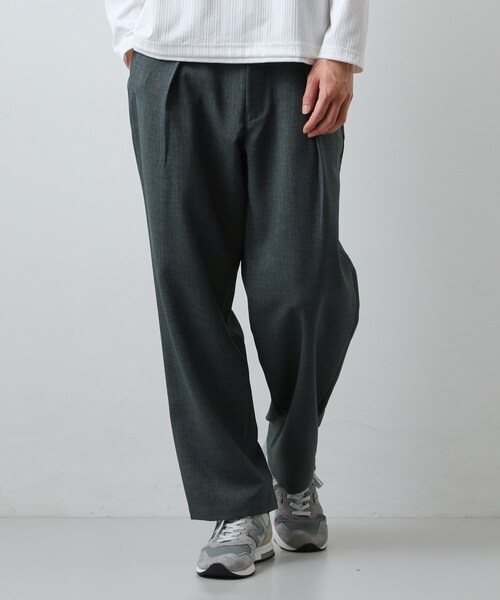 THE SHOP TK （ザ ショップ ティーケー ）の「【LINO FINE】リネンライク　ワイドイージーパンツ  UVカット　イージーケア　吸水速乾　洗濯機OK（その他パンツ・メンズ・チャコールグレー/キャメル/ブルー系その他・02/03/04）」の13枚目の写真