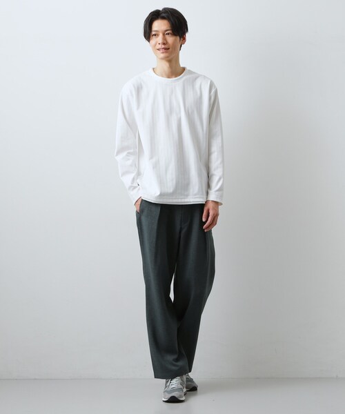 THE SHOP TK （ザ ショップ ティーケー ）の「【LINO FINE】リネンライク　ワイドイージーパンツ  UVカット　イージーケア　吸水速乾　洗濯機OK（その他パンツ・メンズ・チャコールグレー/キャメル/ブルー系その他・02/03/04）」の14枚目の写真