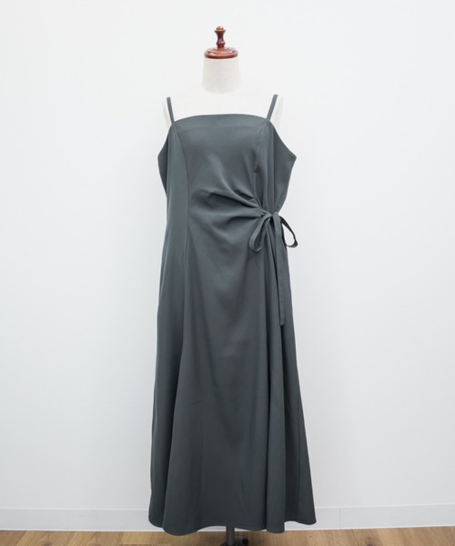 CLETTE(クレット)の「CLETTEオリジナルアシメサイドリボンキャミワンピース(ワンピース・レディース・チャコールグレー/ブラック/ベージュ・4L/3L/LL)」の20枚目の写真