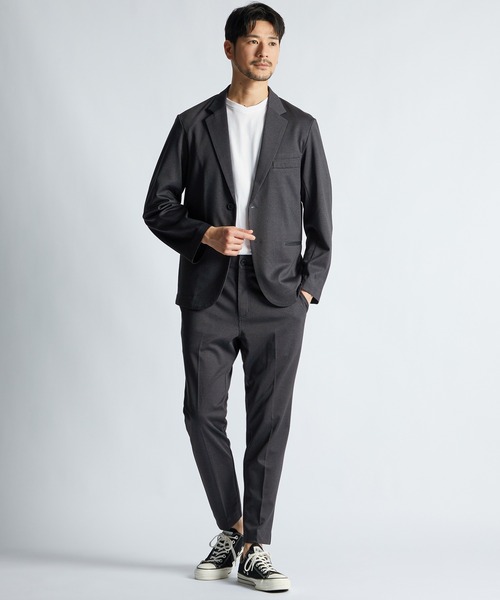LANVIN en Bleu(ランバンオンブルー)の「セットアップ ストライプ ジャージージャケット(テーラードジャケット・メンズ・チャコールグレー/グレー・52/50/48/46)」の5枚目の写真