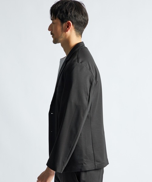 LANVIN en Bleu(ランバンオンブルー)の「セットアップ ストライプ ジャージージャケット(テーラードジャケット・メンズ・チャコールグレー/グレー・52/50/48/46)」の6枚目の写真